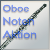 Sheet music for oboe action