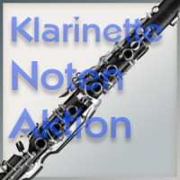Sheet music for clarinet action