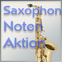 Sheet music for saxophone action