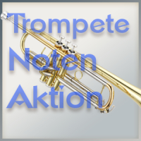 Sheet music for trumpet action