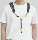 Schulter-Gurt Leder - verstellbar, weich gepolstert, keine Belastung für den Hals