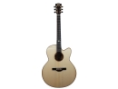 MERIDA acoustic guitar, Wembley model, jumbo cutaway + pickup, solid wood, incl. hard case