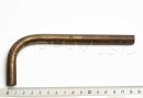 Bent brass knee joint, D=12 mm