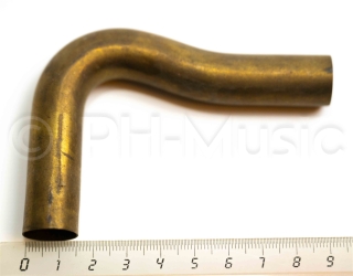 Zug-Knie Messing D=16,3 mm doppelt gebogen