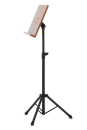 Gewa orchestra music stand, black with brown wooden top