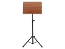 Gewa orchestra music stand, black with brown wooden top