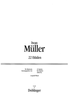 Iwan Müller - 22 Etüden für Klarinette