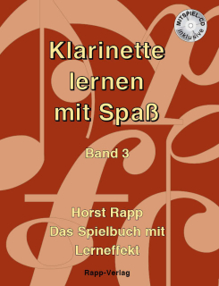 Horst Rapp - B-Klarinette lernen mit Spaß, Band 3,  inkl. CD