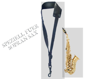aS saxophone strap for soprano saxophone bent