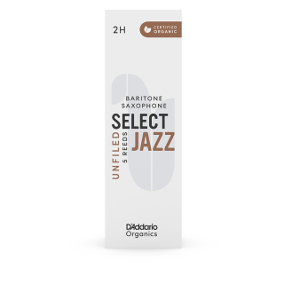 DAddario Organic Select JAZZ Unfiled Baritone Saxophone Reeds (5 pcs in box)