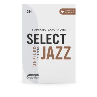 DAddario Organic Select JAZZ Unfiled Soprano Saxophone (10 pcs in box)