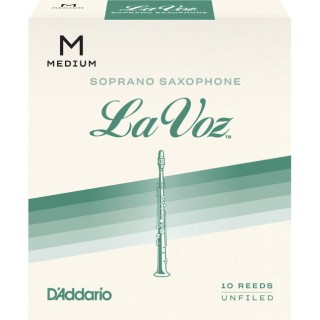 DAddario LA VOZ Blätter für Sopran-Saxophon (10 in Box)