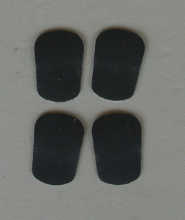 Mundstück-Biss-Blättchen schwarz 1 mm (4 in Box)