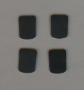 Biss-Blättchen schwarz 0.8 mm klein (4 Stück)