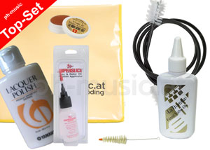Cleaning set No. 1 for concert trumpet / flugelhorn (rotary valve) for lacquered instruments