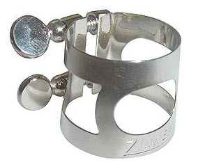 Mouthpiece ligature tenor saxophone -nickel plated wide