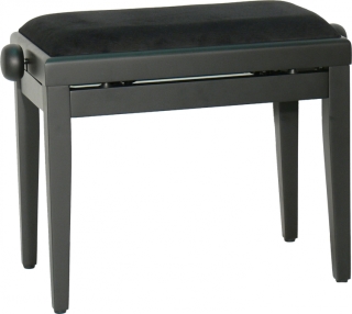 Piano bench KB-40BKM-VBK / black matt, height adjustable, black velor