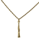 Necklace with clarinet pendant (gold colored)