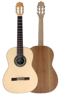 BOLERO classical guitar 4/4, solid spruce top, solid cherry back & sides, satin finish BKV1004