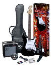 SX electric guitar set, incl. 10W amp, strap, tuner, bag,...
