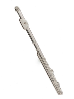 Pin - Flute silver colored