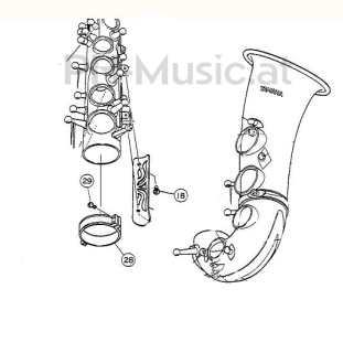 Korpus-Ring Schraube für Yamaha Saxophone (1 Stück)