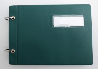Marschbuch Deckel Kleinformat mit Ringen 18x12,5 cm grün