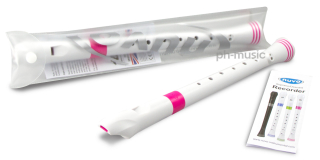 NUVO Sopranblockflöte - deutsche Griffweise weiß-pink