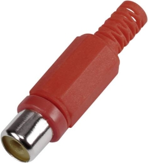 Cinch connector socket, even number of positions: 2 red components