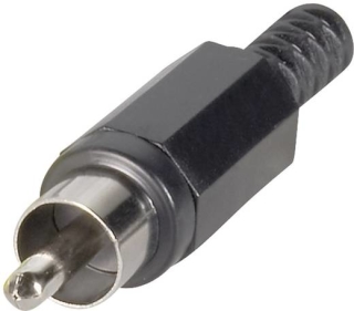 Cinch connector plug, even number of poles: 2 black BKL Electronic