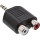 InLine audio adapter, 3.5mm jack plug to 2x cinch socket, stereo