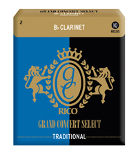 DADDARIO RICO GRAND CONCERT SELECT Traditional Blank Blätter, Bb Klarinette-Blätter (10 in Box)