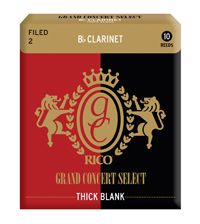RICO DADDARIO GRAND CONCERT SELECT Thick Blank  Reeds Bb Clarinet (10 in Box)