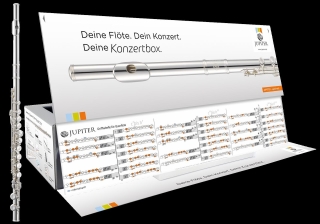 Jupiter JFL-700E-CBOX 2.0 Flute, e-mechanism, concert box, german