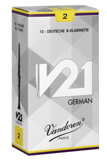 Vandoren V21 German B-Klarinetten-Blätter (10 Stk. in Box)