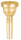 Arnold & Sons mouthpiece for bass trombone, gold-plated