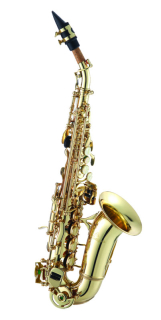 ANTIGUA SS3159LQ-CH gebogen, Klarlack CLASSIC SERIE B-Sopran-Saxophon