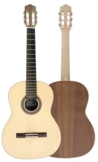 BOLERO classical guitar 4/4, solid spruce top, walnut back & sides, satin finish BW1004