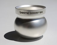Brand Booster for tuba mouthpieces in silver shine