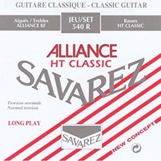 Savarez Konzertgitarren-Satz Alliance, Carbon rot, Standard Tenson 540R (mittel)