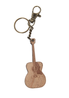 Schlüsselanhänger Holz Gitarre