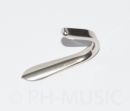 Finger hooks for jazz trumpets / leadpipe, nickel silver, curved shape