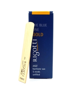 RIGOTTI Gold JAZZ Baritone Saxophone Reeds – (5 in Box)