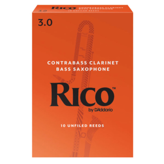 DAddario Rico Contra Clarinet Reeds - Blätter für Kontra-Bass-Klarinette (10 in Box)