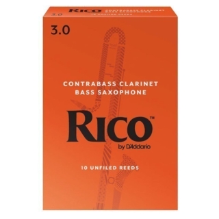 DAddario Rico Contra Clarinet Reeds - Blätter für Kontra-Bass-Klarinette (10 in Box)