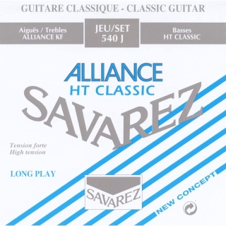 String set Savarez classical guitar set Alliance HT Classic, carbon blue, standard Tenson 540J (strong)