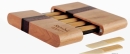 Bambú reed case for 8 Bb clarinet or 8 soprano saxophone reeds, handmade from wood
