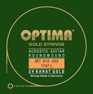 Optima Westerngitarre 1747 24K GOLD STRINGS 1747.L light .012-.052