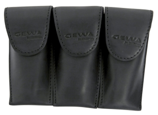 GEWA mouthpiece bag Crazy Horse 3x trumpet / flugelhorn mouthpieces (brown or black) Schwarz