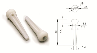 String pin for steel string guitar (1 piece)